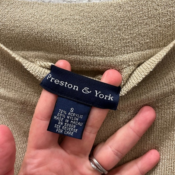 Preston & York Beige and Black Knit Top & Skirt Set (Top: M, Skirt: S) - Picture 4 of 8